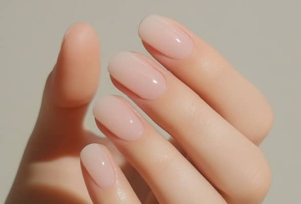 milky nails