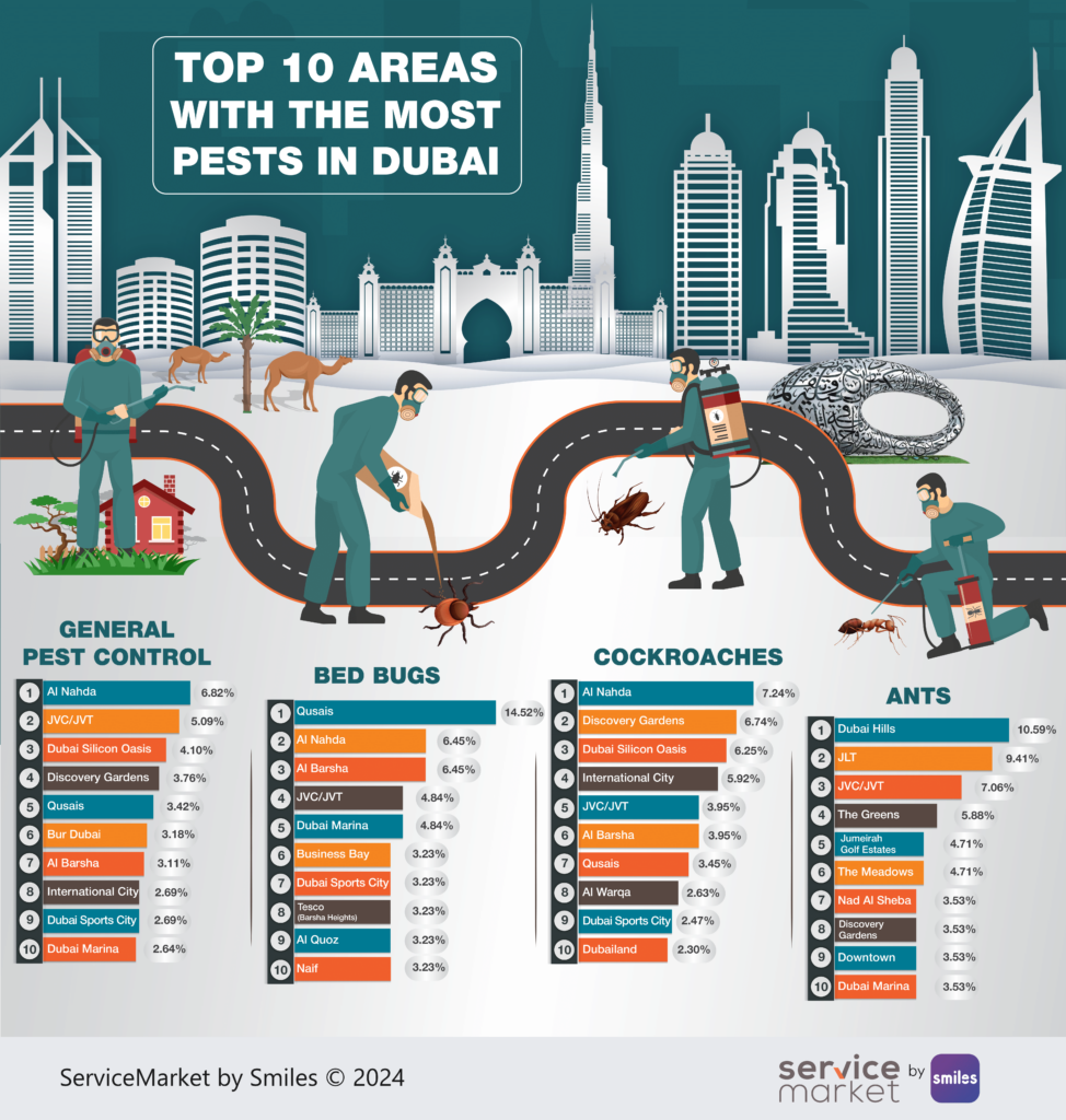 Areas With the Most Pests in Dubai
