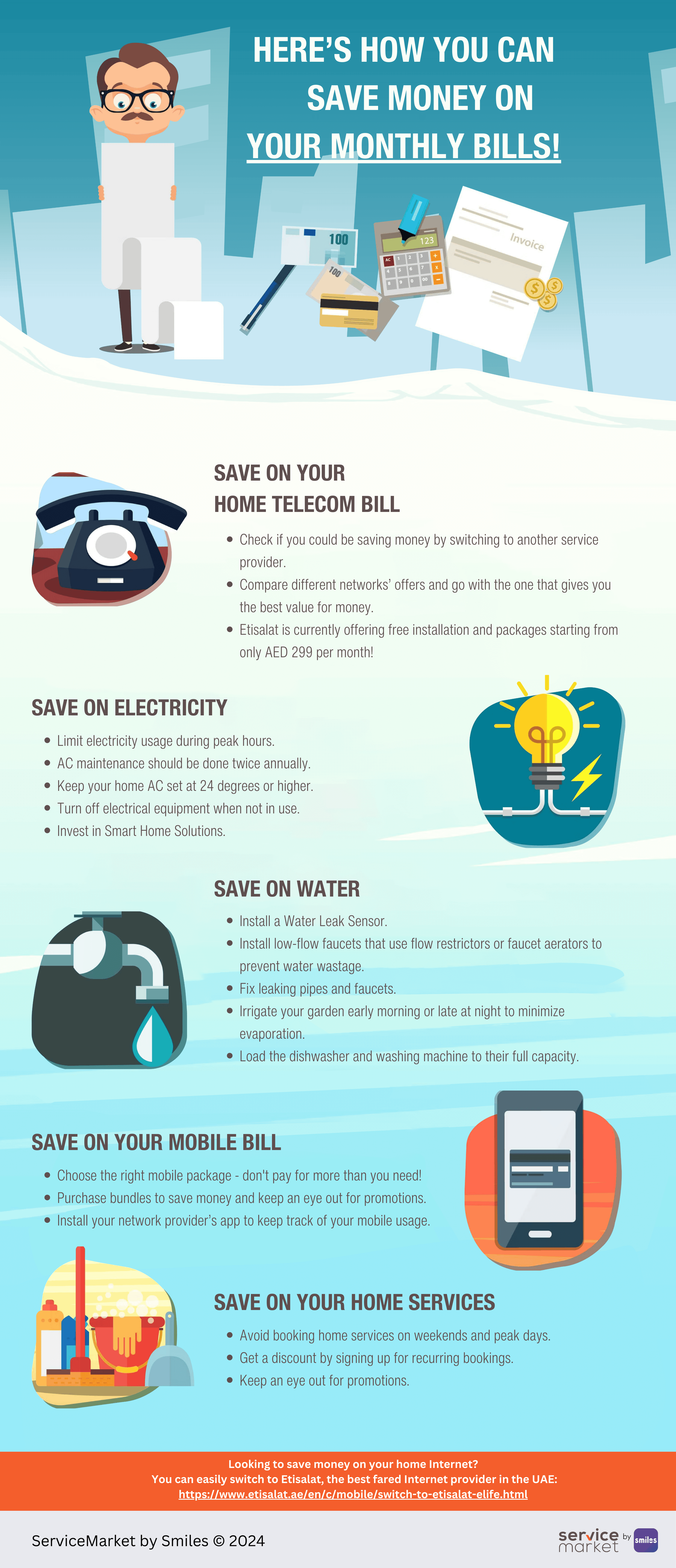 saving on bills in Dubai