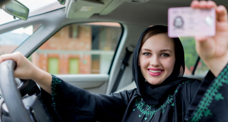 women with driving license Dubai